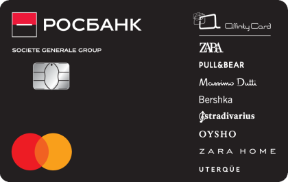Дебетовая карта Росбанка Affinity card заказать онлайн