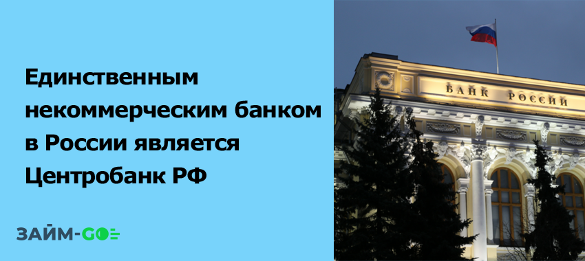 Единственным некоммерческим банком в России является Центробанк РФ